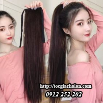 Tóc cột thằng nâu socola